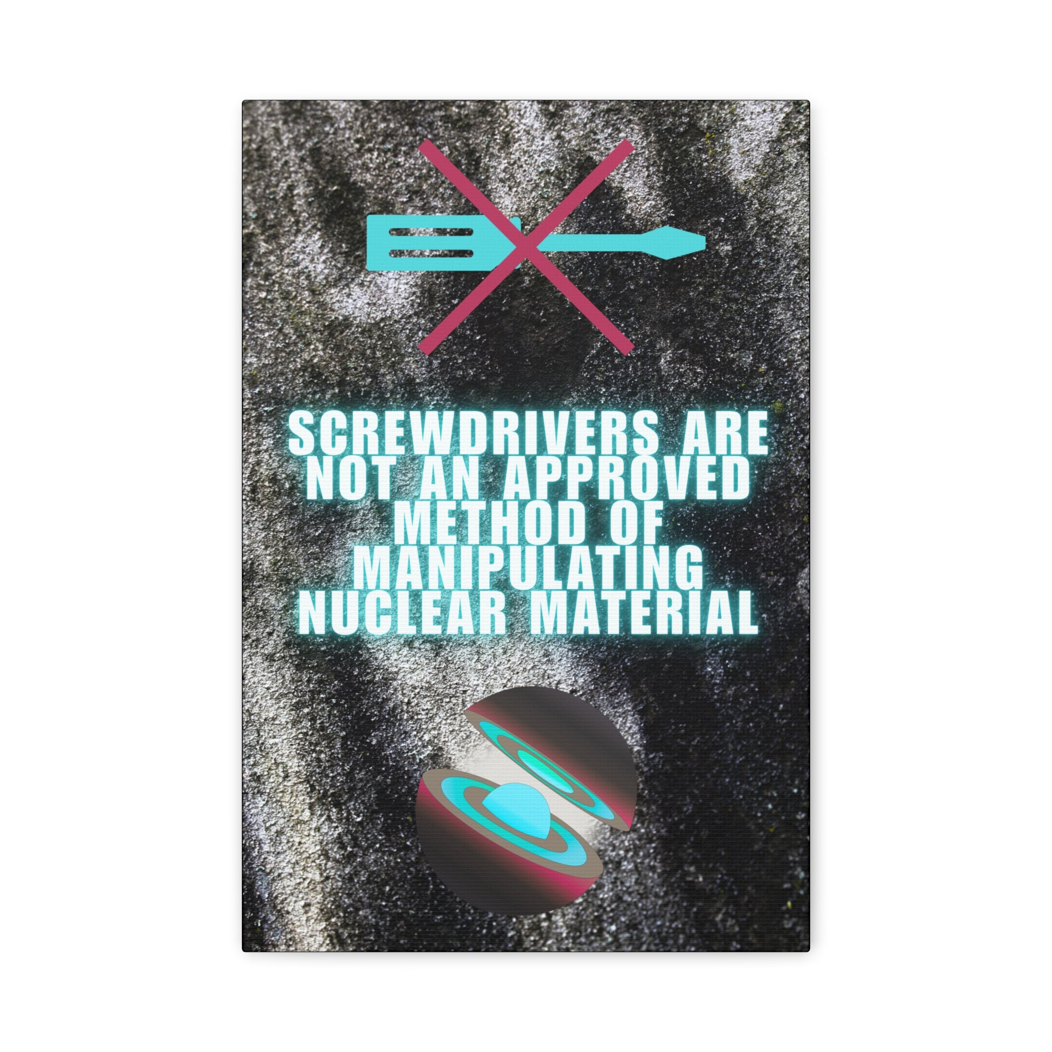 Nuclear industry demon core canvas wall art 12" x 18"